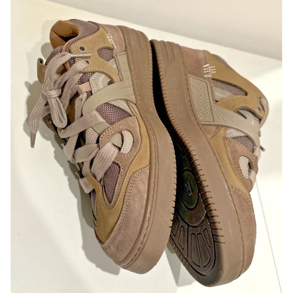 Represent Men Size EU 45/US 12 Bully Washed Taupe Low Top Sneakers Skate